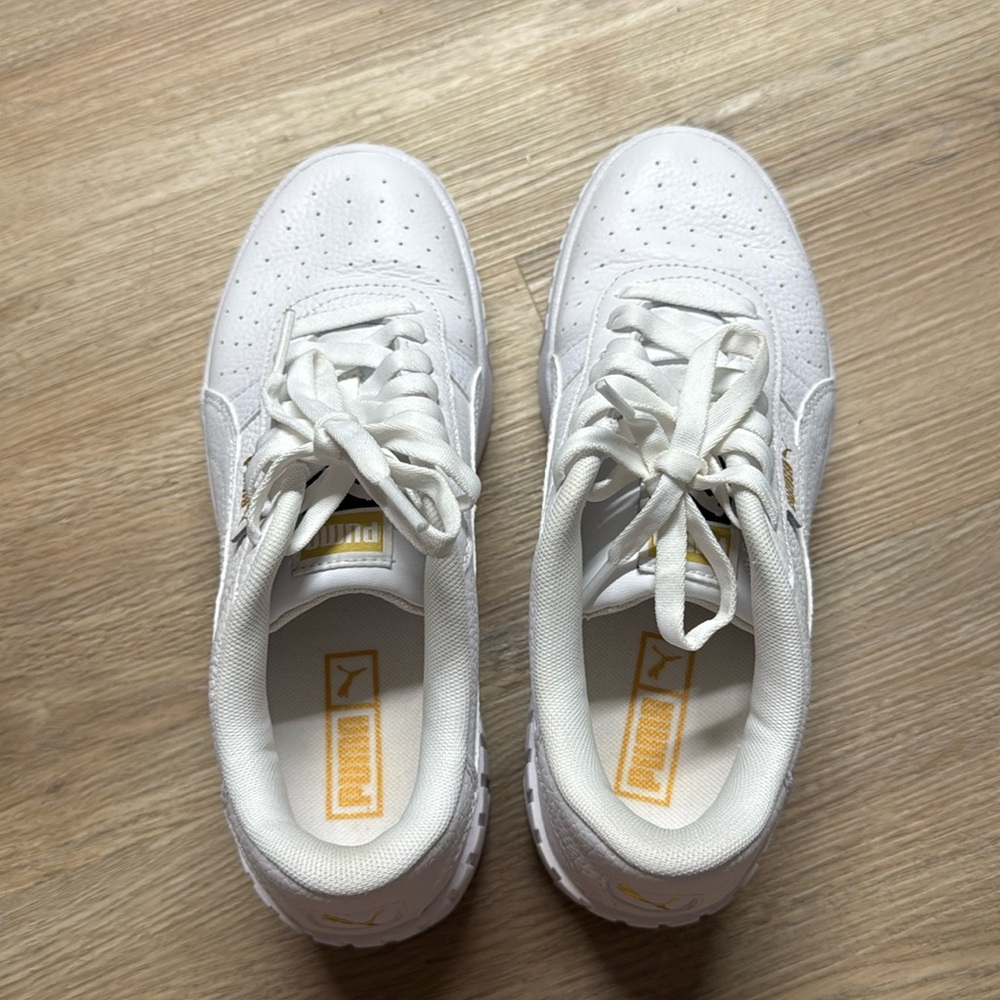 PUMA Womens Cali White Fashion Sneaker Size 7 Medium